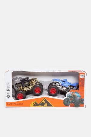 Red And Blue Die Cast Friction Cars