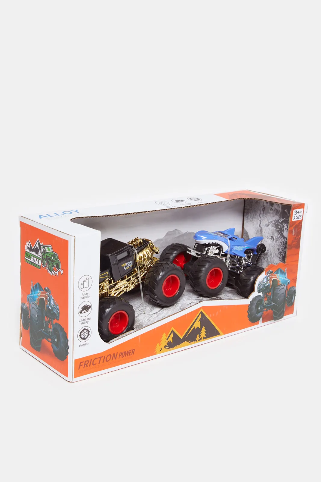 Red And Blue Die Cast Friction Cars