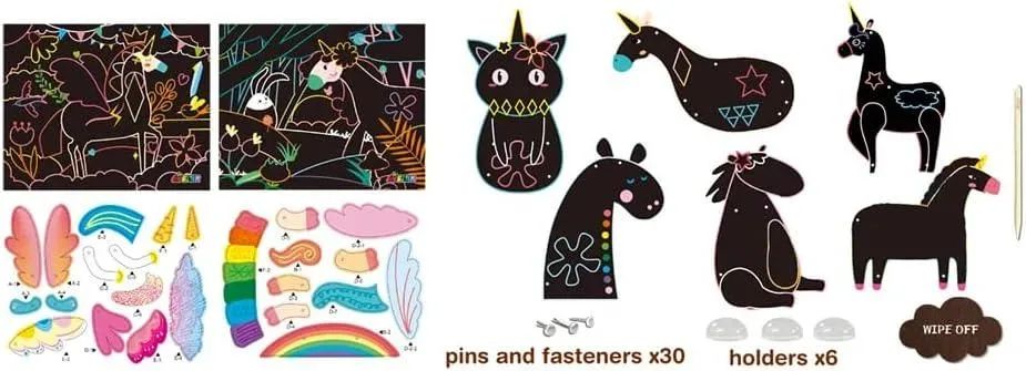 Scratch Greeting Cards- Unicorns