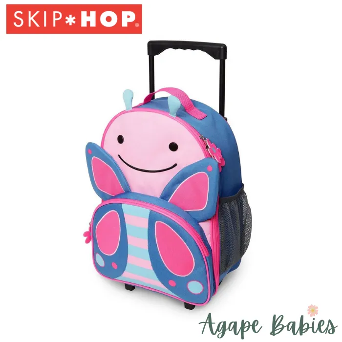 Skip Hop Zoo Kids Rolling Luggage - Butterfly