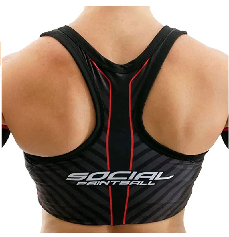Social Paintball Grit Padded Sports Bra - Stealth Black