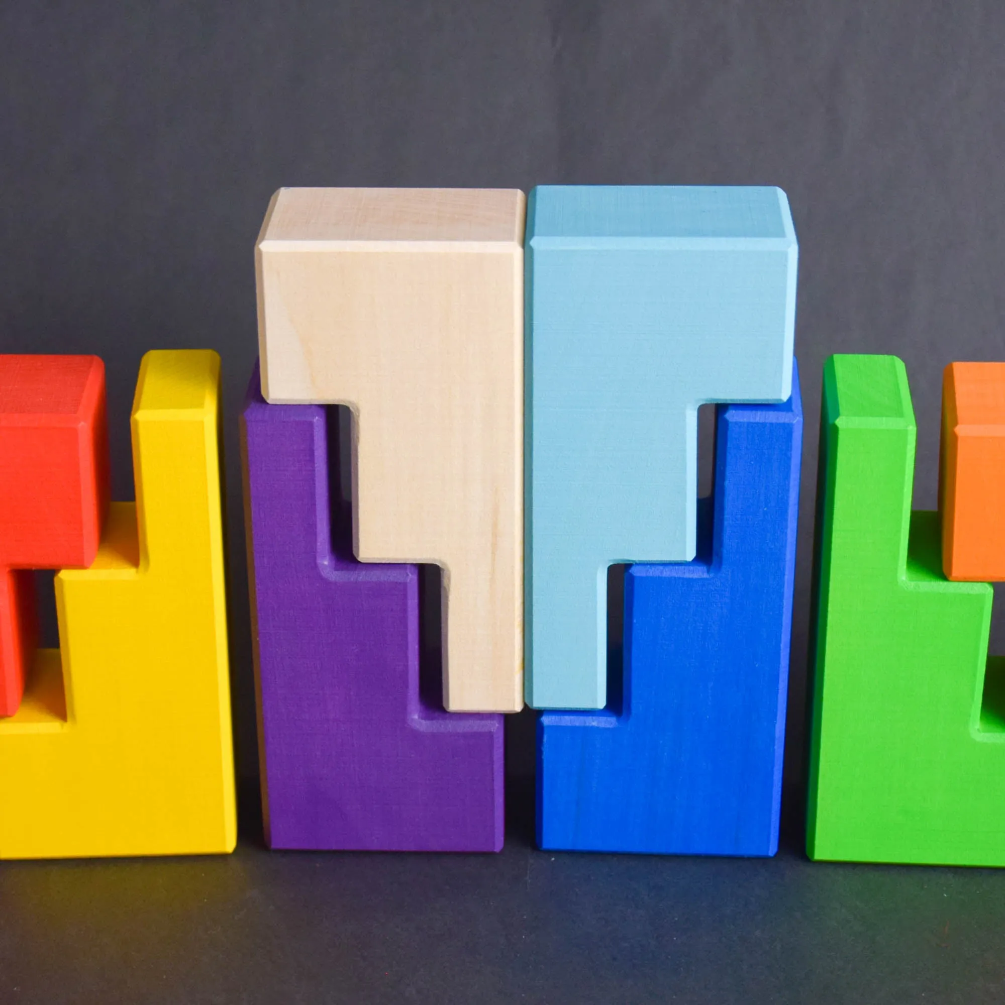 Stepped Roofs Building Set Rainbow