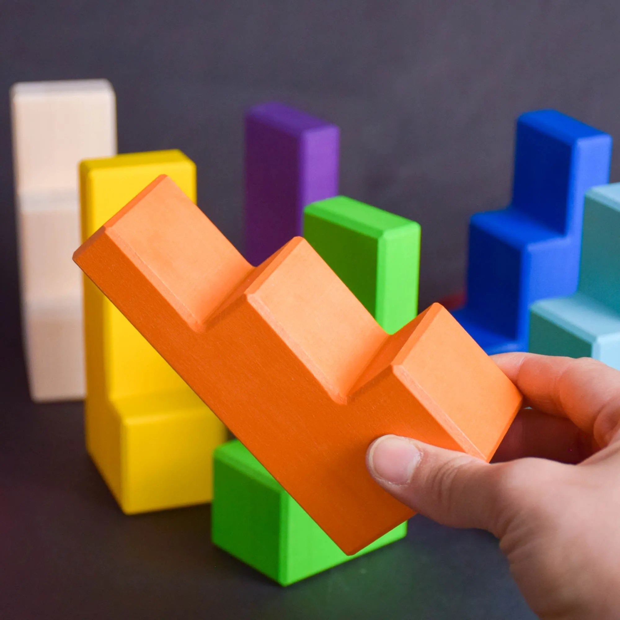 Stepped Roofs Building Set Rainbow