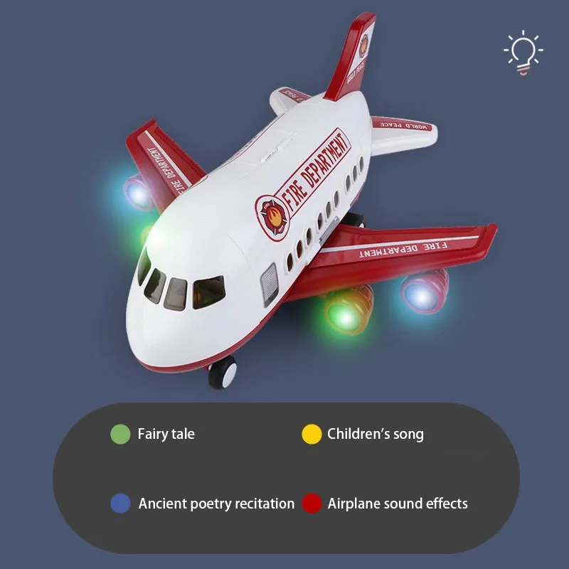 Transport Cargo Airplane Toy with Music and Light, Toy Airplane Car Toy Play Set with Vehicle Car Toy