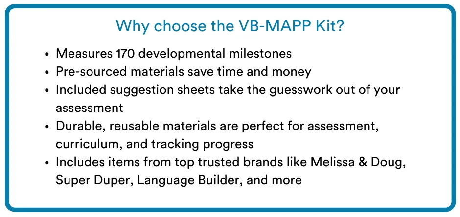 VB-MAPP Assessment Kit, with Manual