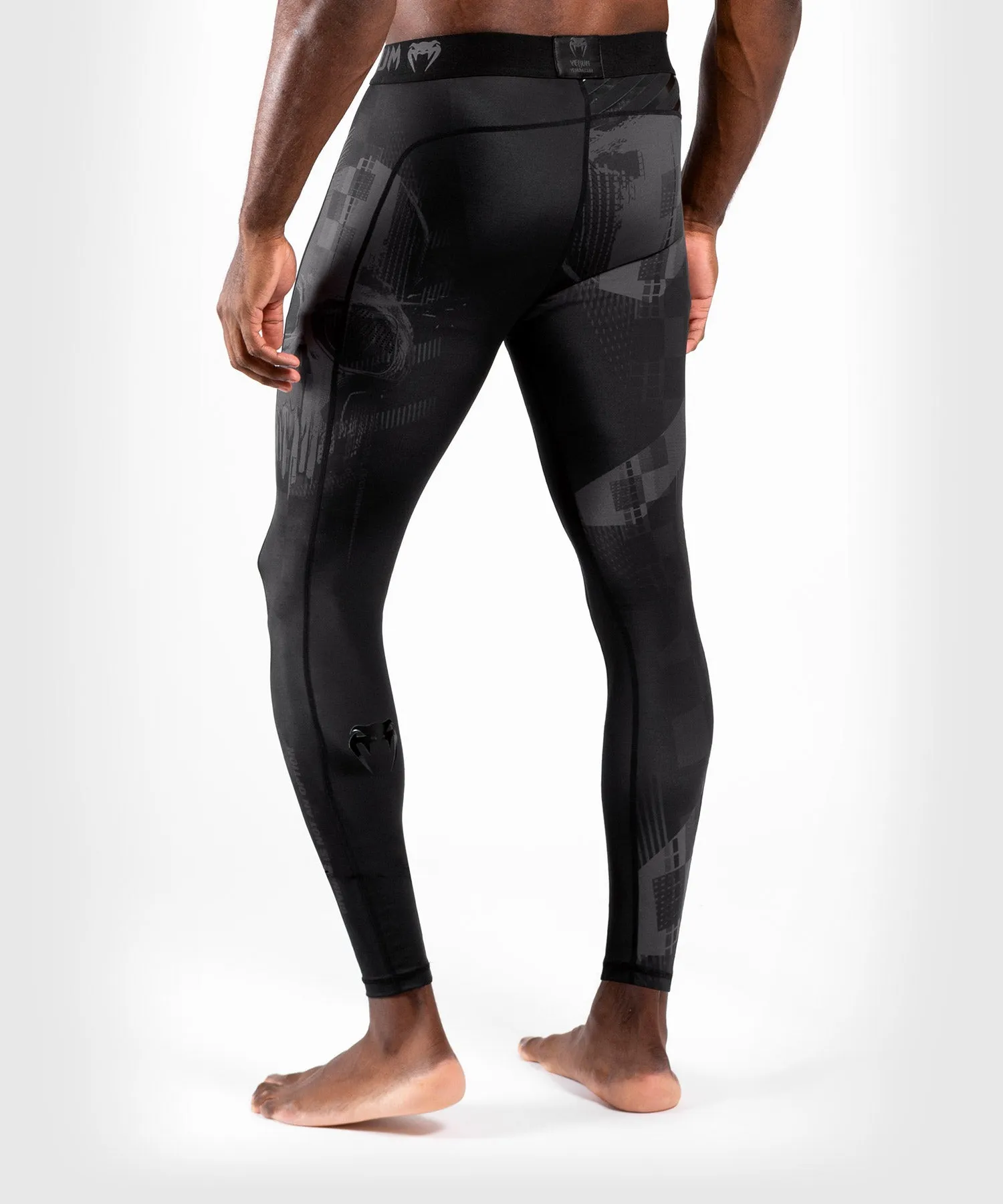 Venum Skull Compression Tights - Black/Black