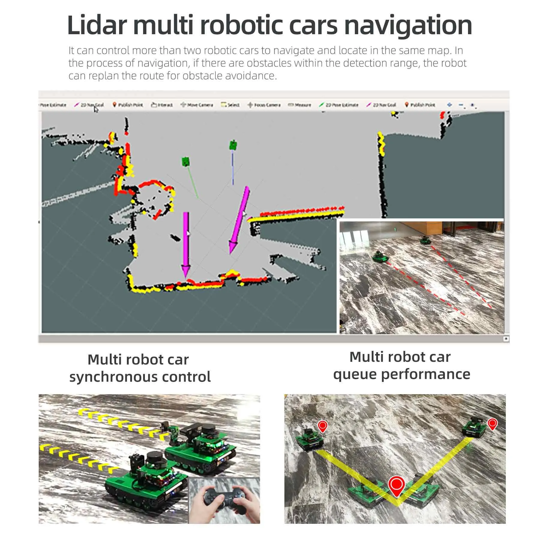 Yahboom ROS Transbot Robot with Lidar Depth camera support Python programming MoveIt 3D mapping for Raspberry Pi 4B